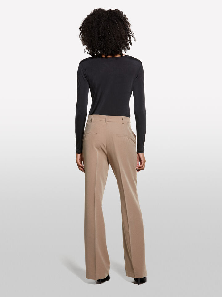 Brown palazzo trousers - women's palazzo trousers - Brown | Sisley image number 2